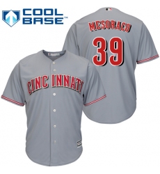 Youth Majestic Cincinnati Reds #39 Devin Mesoraco Authentic Grey Road Cool Base MLB Jersey
