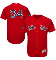 Men's Majestic Boston Red Sox #34 David Ortiz Red Alternate Flex Base Authentic Collection 2018 World Series Champions MLB Jersey