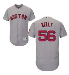 Men's Majestic Boston Red Sox #56 Joe Kelly Grey Road Flex Base Authentic Collection MLB Jersey