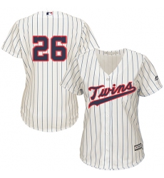 Women's Majestic Minnesota Twins #26 Max Kepler Replica Cream Alternate Cool Base MLB Jersey