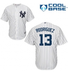 Youth Majestic New York Yankees #13 Alex Rodriguez Authentic White Home MLB Jersey