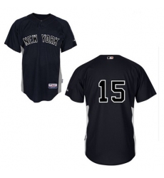 Men's Majestic New York Yankees #15 Thurman Munson Replica Black MLB Jersey