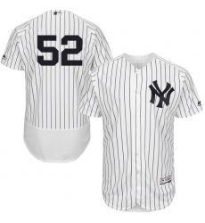 Men's Majestic New York Yankees #52 C.C. Sabathia White Home Flex Base Authentic Collection MLB Jersey