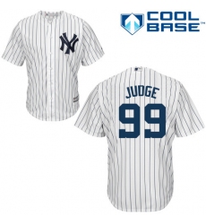 Men's Majestic New York Yankees #99 Aaron Judge Replica White Home MLB Jersey