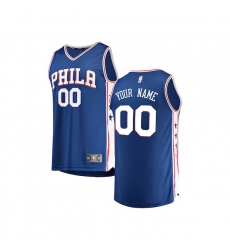 Youth Philadelphia 76ers Fanatics Branded Royal Fast Break Custom Replica Jersey - Icon Edition