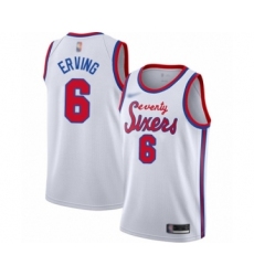 Women's Philadelphia 76ers #6 Julius Erving Swingman White Hardwood Classics Basketball Jersey