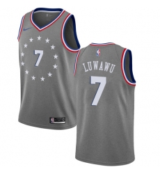 Men's Nike Philadelphia 76ers #7 Timothe Luwawu Swingman Gray NBA Jersey - City Edition