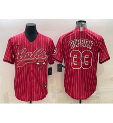 Men's Chicago Bulls #91 Dennis Rodman Black With Patch Cool Base Stitched Baseball Jersey