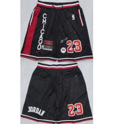 Men's Chicago Bulls #23 Michael Jordan Black 2025 Shorts (Run Small)