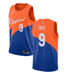 Women's Nike Cleveland Cavaliers #9 Channing Frye Swingman Blue NBA Jersey - City Edition