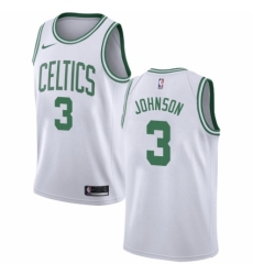 Women's Nike Boston Celtics #3 Dennis Johnson Authentic White NBA Jersey - Association Edition