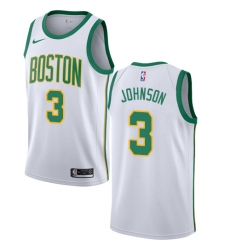 Women's Nike Boston Celtics #3 Dennis Johnson Swingman White NBA Jersey - City Edition