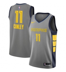 Women's Nike Memphis Grizzlies #11 Mike Conley Swingman Gray NBA Jersey - City Edition