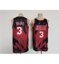 Men's Miami Heat #3 Dwyane Wade Throwback basketball Jersey