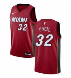 Youth Nike Miami Heat #32 Shaquille O'Neal Authentic Red NBA Jersey Statement Edition