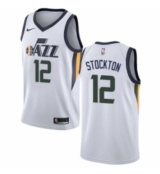 Men's Nike Utah Jazz #12 John Stockton Authentic NBA Jersey - Association Edition