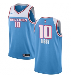 Youth Nike Sacramento Kings #10 Mike Bibby Swingman Blue NBA Jersey - 2018 19 City Edition
