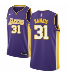 Youth Nike Los Angeles Lakers #31 Kurt Rambis Authentic Purple NBA Jersey - Icon Edition