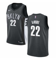 Men's Nike Brooklyn Nets #22 Caris LeVert Authentic Gray NBA Jersey Statement Edition
