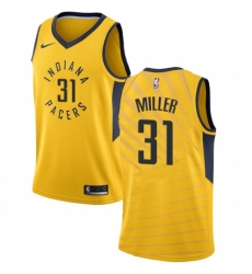 Men's Nike Indiana Pacers #31 Reggie Miller Swingman Gold NBA Jersey Statement Edition