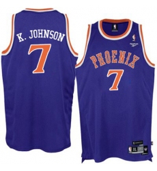 Men's Adidas Phoenix Suns #7 Kevin Johnson Authentic Purple New Throwback NBA Jersey