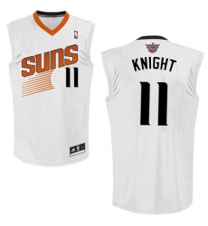 Men's Adidas Phoenix Suns #11 Brandon Knight Authentic White Home NBA Jersey