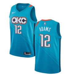 Women's Nike Oklahoma City Thunder #12 Steven Adams Swingman Turquoise NBA Jersey - City Edition