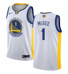 Youth Nike Golden State Warriors #1 JaVale McGee Swingman White Home 2018 NBA Finals Bound NBA Jersey - Association Edition