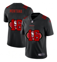 Men's San Francisco 49ers #16 Joe Montana Black Nike Black Shadow Edition Limited Jersey