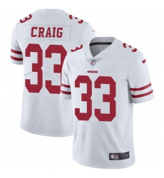 Youth Nike San Francisco 49ers #33 Roger Craig Elite White NFL Jersey