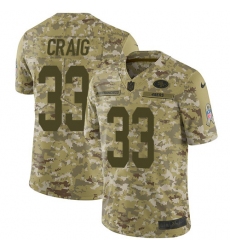 Youth Nike San Francisco 49ers #33 Roger Craig Limited Camo 2018 Salute to Service NFL Jersey