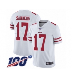Youth San Francisco 49ers #17 Emmanuel Sanders White Vapor Untouchable Limited Player 100th Season Football Jersey