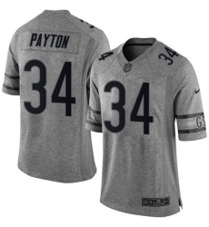 Men's Nike Chicago Bears #34 Walter Payton Limited Gray Gridiron NFL Jersey