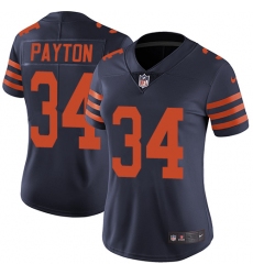 Women's Nike Chicago Bears #34 Walter Payton Elite Navy Blue Alternate NFL Jersey
