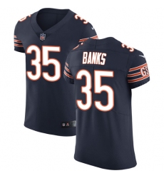 Men's Nike Chicago Bears #35 Johnthan Banks Navy Blue Team Color Vapor Untouchable Elite Player NFL Jersey