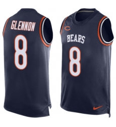 Men's Nike Chicago Bears #8 Mike Glennon Limited Navy Blue Player Name & Number Tank Top NFL Jersey