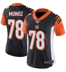 Women's Nike Cincinnati Bengals #78 Anthony Munoz Elite Black Team Color NFL Jersey