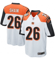 Youth Nike Cincinnati Bengals #26 Josh Shaw Game White NFL Jersey
