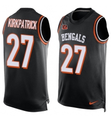 Men's Nike Cincinnati Bengals #27 Dre Kirkpatrick Limited Black Player Name & Number Tank Top NFL Jersey