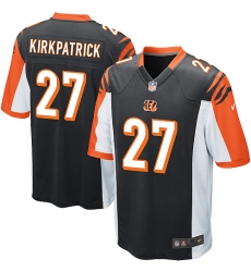 Youth Nike Cincinnati Bengals #27 Dre Kirkpatrick Game Black Team Color NFL Jersey