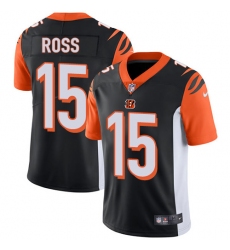 Youth Nike Cincinnati Bengals #15 John Ross Elite Black Team Color NFL Jersey