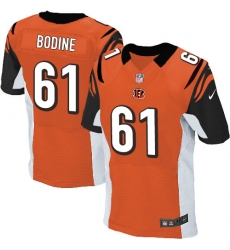Men's Nike Cincinnati Bengals #61 Russell Bodine Elite Orange Alternate NFL Jersey