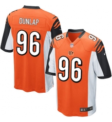 Men's Nike Cincinnati Bengals #96 Carlos Dunlap Game Orange Alternate NFL Jersey