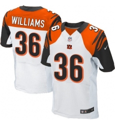 Men's Nike Cincinnati Bengals #36 Shawn Williams Elite White NFL Jersey