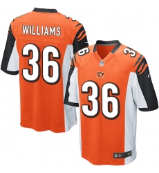 Men's Nike Cincinnati Bengals #36 Shawn Williams Game Orange Alternate NFL Jersey
