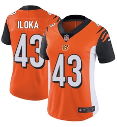 Women's Nike Cincinnati Bengals #43 George Iloka Elite Orange Alternate NFL Jersey