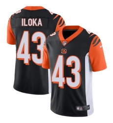 Youth Nike Cincinnati Bengals #43 George Iloka Elite Black Team Color NFL Jersey