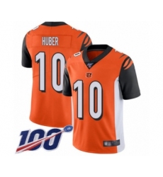 Men's Cincinnati Bengals #10 Kevin Huber Orange Alternate Vapor Untouchable Limited Player 100th Season Football Jersey