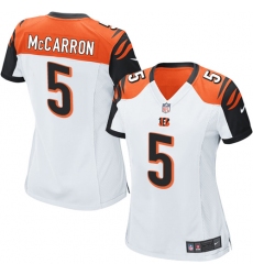 Women's Nike Cincinnati Bengals #5 AJ McCarron Game White NFL Jersey