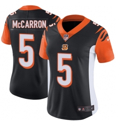 Women's Nike Cincinnati Bengals #5 AJ McCarron Vapor Untouchable Limited Black Team Color NFL Jersey